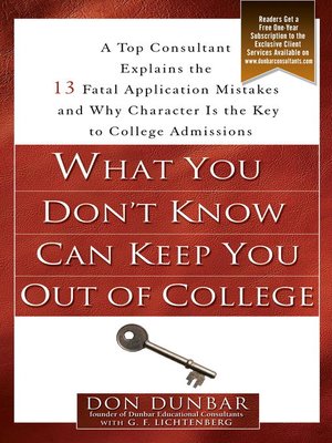 What You Don't Know Can Keep You Out of College - ebook